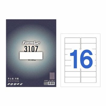 라벨지 주소용 16칸 20매 LQ-3107 폼텍 (W6F1625)