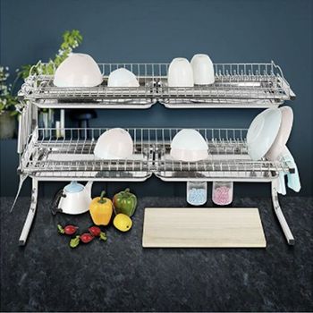 80cm 2단 스탠 건조대 설거지건조대(WF51C7C)