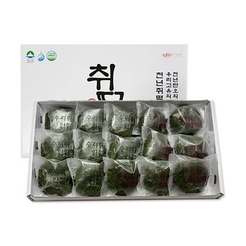 [천년취떡][바로배송][푸드맛남] 강원도 정선 수리취떡 혼합 750g 15개 (인절미8/찹쌀떡7/선물상자)