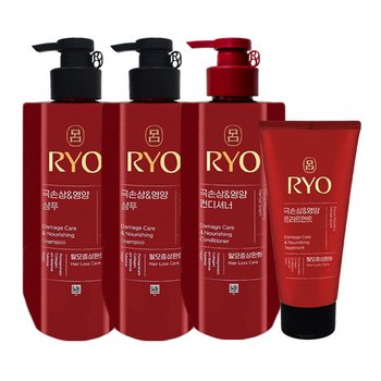 려 함빛 극손상 앤 영양 샴푸 592ml x2 + 컨디셔너 592ml + 트리트먼트 300ml