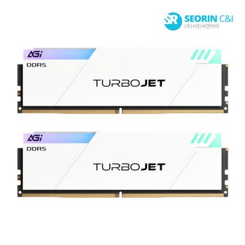 [서린공식] AGI DDR5-6000 CL30 TURBOJET UD858 RGB 화이트 패키지 서린 (32GB(16Gx2))