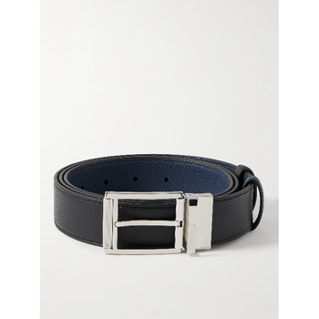 26 SS 던힐 블랙 3.5cm 리버서블 풀그레인 레더 벨트 (TP571349150) TP57134915