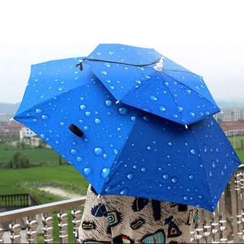 낚시 등산 햇빛 가리개 2단 양산 우산 모자 M10876 낚시우산 캠핑우산 야외활동우산 삿갓우산