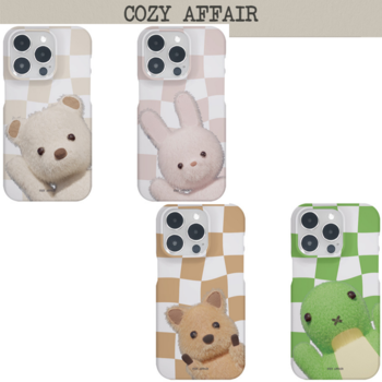 갤럭시 S24 S23 S22 S21 S20 S10 핸드폰 케이스 정품 코지어베어 체커보드 슬림하드 스키니핏