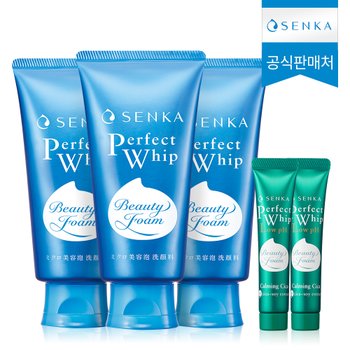 센카 퍼펙트휩 120g 3개 + 카밍 시카 15g 2개