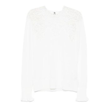 [해외] 여성 크루 넥 롱 슬리브 스웨터 D475M325APLVN10602 화이트 /8