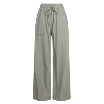 [샵앤] 여성 허리밴딩 카고 밑단스트링 바스락 와이드 팬츠 NTT-WPT-21155-카키