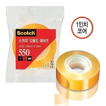 고품질 3M 다용도테이프 550/리필.18mmX20M 계산기 커터칼 수정테이프...