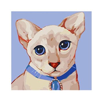 명화 페인팅 러시안블루 고양이 그림 25X25 셀프 diy명화그리기 명화그리기세트 그림그리기