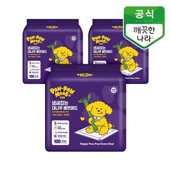 포포몽 냄새잡는 대나무 배변패드 표준형 100매 3개