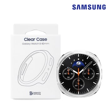 [오늘출발] 갤럭시워치8 케이스 투명 클리어 삼성 정품 커버 하드 PC 프레임 40mm 44mm 클래식 46mm