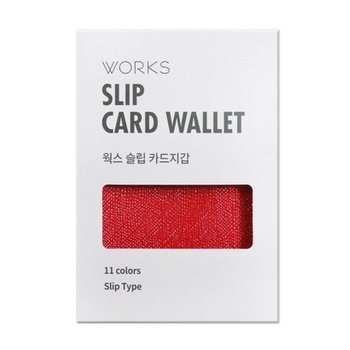 한국폼텍 카드슬롯 소가죽 지갑 심플한 레드