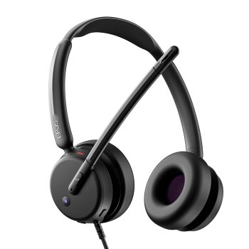 [해외] 에포스 IMPACT 460T 양쪽 귀 헤드셋, 듀얼 마이크, 소음 제거, USB-C USB-A