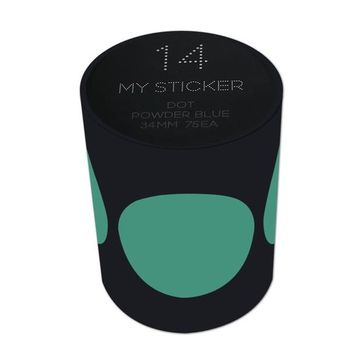 한국폼텍 549EYX28 폭34mm 원형 롤 마이스티커-파우더블루