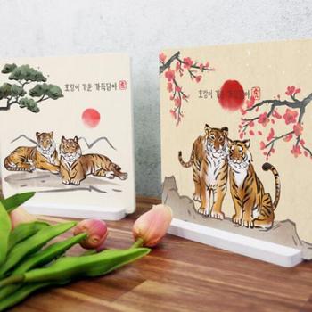 아트박스/꾸밈 pd022-스탠드액자2P_호랑이기운가득담아