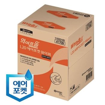 L20 에어포켓 와이퍼 절약형 300매x1카톤(41709) 종이