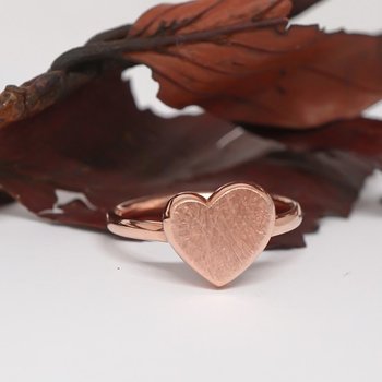 오팔하우스 14k 샌딩 민자 하트 반지 OPJJR10765