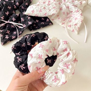 (쓰러담아) 리본 곱창밴드 고무줄 스크런치 머리끈 꽃핀 꽃고무줄