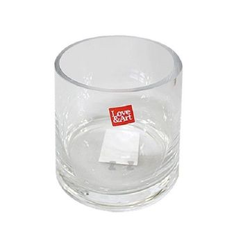 투명 원형 유리화병 유리꽃병 약10x10cm(WC70436)