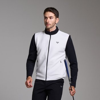 다운블로우 남성스포츠 골프웨어 자가드 풀집업 베스트 DB6515M