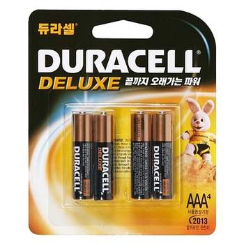 문구사무/듀라셀 알카라인 디럭스 건전지(AAA4) 생활용품 사무기기 디지털가전 충전기 건전지