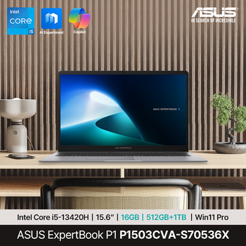ExpertBook P1 P1503CVA-S70536X 인텔 i5-13420H 16G 512G+1T 15.6인치 윈11프로 AI코파일럿