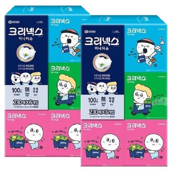크리넥스 미니 각티슈 오롤리데이 230매 6입 x2개