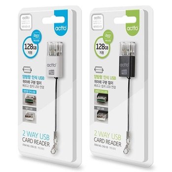 고품질 ACTTO 엑토 USB2.0 2Way 카드리더기 CRD-35 카드리더기 리더기 PC...