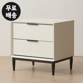벨로 가죽 침대옆 협탁 2단 선반 서랍장 쇼파 테이블 작은 미니 고급(아이보리)