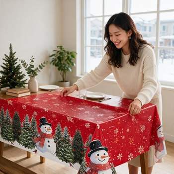 식탁보 크리스마스 테이블 파티용품 6인용 8인용 10인용 일회용 홈파