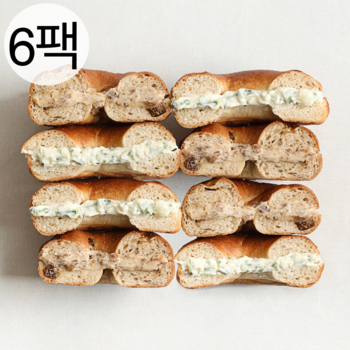 프로틴 두부 쌀 베이글 대파크림치즈 6팩 / 성수동제빵소 쫄깃 단백질14g