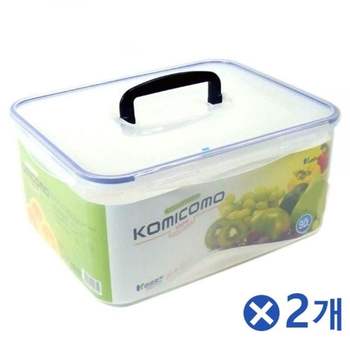 핸들손잡이 720DBA33 사각밀폐용기 9Lx2개 냉동실정리함 곡물통