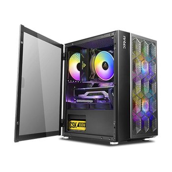 안텍 NX200M RGB MESH 강화유리 미니타워 케이스