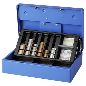 [해외] 컬 사무기 CARL 수제 금고 현금 상자 A5 슬림 블루 CB-8800