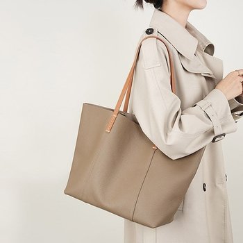 [무드무드] 포테라 스퀘어 소가죽 쇼퍼백