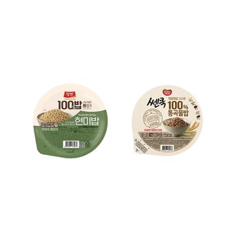 양반 현미밥 130g 24개 + 쎈쿡 통곡물밥 195g 24개