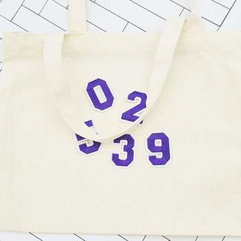 의류 LV06SF67 패치 숫자 보라