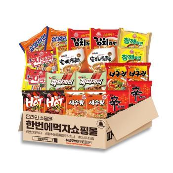 봉지라면 10종 각 2봉씩 / 신라면+새우탕+너구리+짜파+안성+더핫열라면+참깨라면 (S42849643)