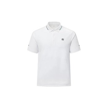 골프반팔티 VQA RHRFJ41442 니트 밴드 반팔 폴로 셔츠 White