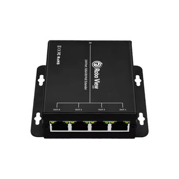 글로벌아이넷 로보뷰POE-4 무전원 4포트 POE 스위치 익스텐더 리피터 기가비트 90W