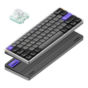 NUPHY AIR60 HE 자석축 기계식키보드 래피드 트리거 게이밍 스페이스 실버, 자석축(제이드)