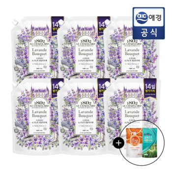 르샤트라 생화향기 고농축 섬유유연제 라벤더부케 1.6L x 6개
