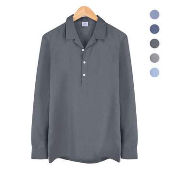 오픈 카라 반탁 보카시 다크그레이셔츠 _NWM005 차이나카라