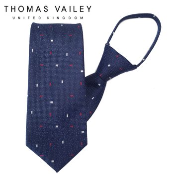 [THOMAS VAILEY] 토마스베일리 자동/지퍼넥타이-플레이크 네이비 7.5cm