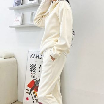 기모 PEOS2713 여성 여자 조거 팬츠 세트 트레이닝 운동복 츄리