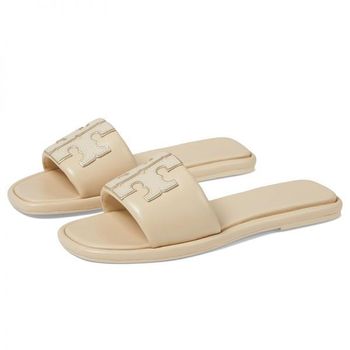 [해외] 우먼  더블 T 스포츠 슬라이드 슬리퍼 - Dulce De Leche/골드 2359606 36479341