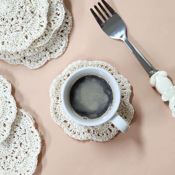 고급스러운 뜨개 컵받침 코스터 마코스터 티코스터 소품 정리용품