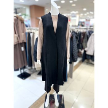 울 캐시미어 노 카라 롱 베스트 TI4VA50