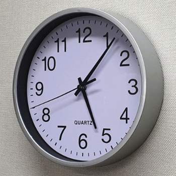 가정집 IFA592R4 클래식 숫자 원형 무소음 벽시계 실버 25cm