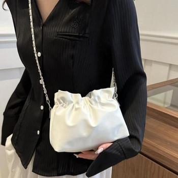 아트박스/신상오픈런 여자 데일리 무지 체인 스트랩 만두 크로스백